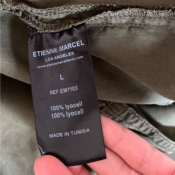 Etienne Marcel Denim EM7103 Tunic Dress in Military Green L NWOT - Picture 15 of 15